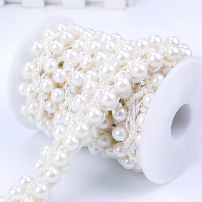Бесплатная доставка 2 м/лот см с жемчугом из бисера бисером планки пришить
