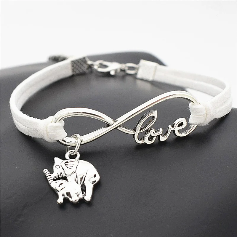 7 цветов новые вдохновляющие подарки Infinity I Love Animal Mom Baby Elephant Очаровательные