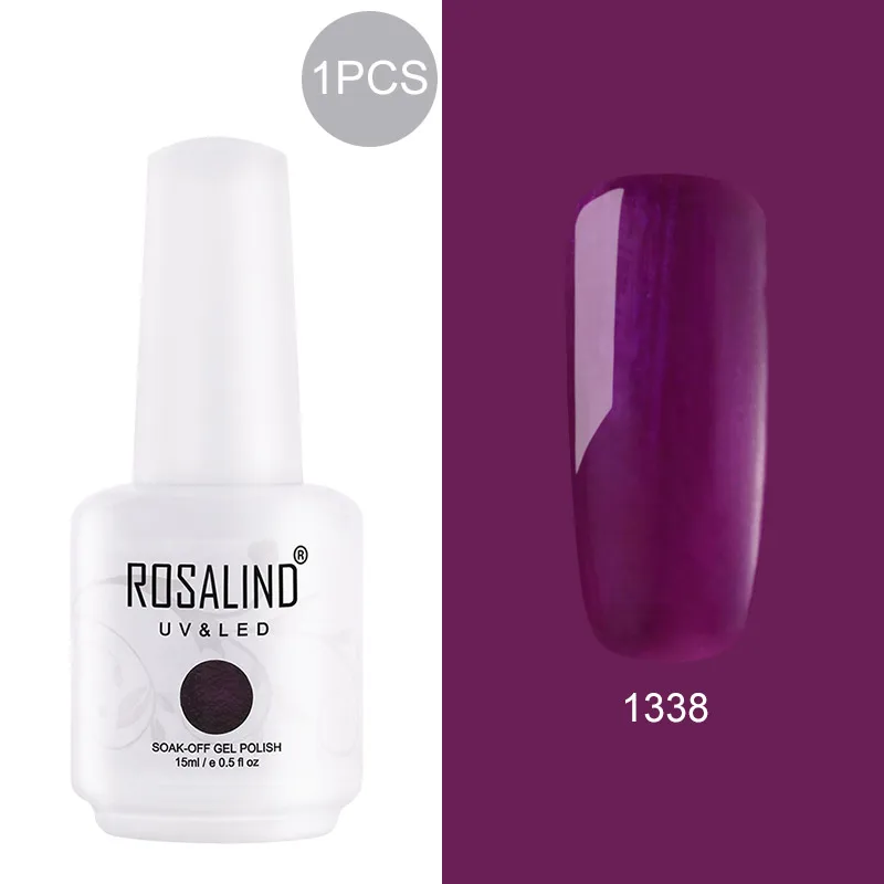 RH1338 ROSALIND 15 мл Лак для ногтей 1323-1532 гель-лаки для дизайна ногтей Маникюр УФ светодиодный лак для ногтей - Цвет: RH1338