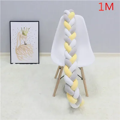 as picture 1M 1 м/2 м/3 м Детская кровать бампер узел детская кровать подушка De Lit Tresse Bebe бортики для кроватки Детская кроватка бампер декор комнаты - Цвет: as picture 1M