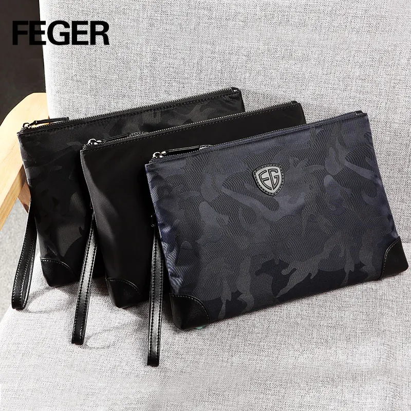 Мужской клатч кошелек для наличных Оксфорд на молнии мужской браслет держатель