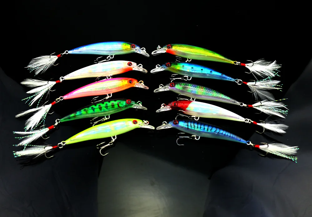 1 шт. Hengjia воблер типа Минноу (9 см) 8g брендовый Топ Класс световой жесткая приманка