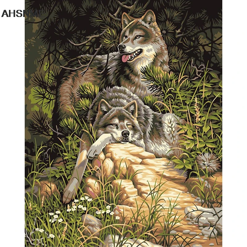 AHSNME Dream NS полуфабрикат 40x50 см Diy Набор для рисования маслом настенная художественная картина домашний декор детский набор для обучения рисованию - Цвет: 23