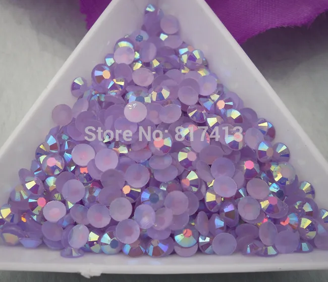 SS16 Diy 4 мм Желейный кристалл светло фиолетовый цвет интрига AB плоская задняя часть