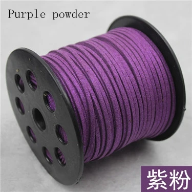 purple 100 yards 100 ярдов/diy ювелирные аксессуары проволока 3 мм поверхность золотой порошок бархат кожаный шнур - Цвет: purple 100 yards