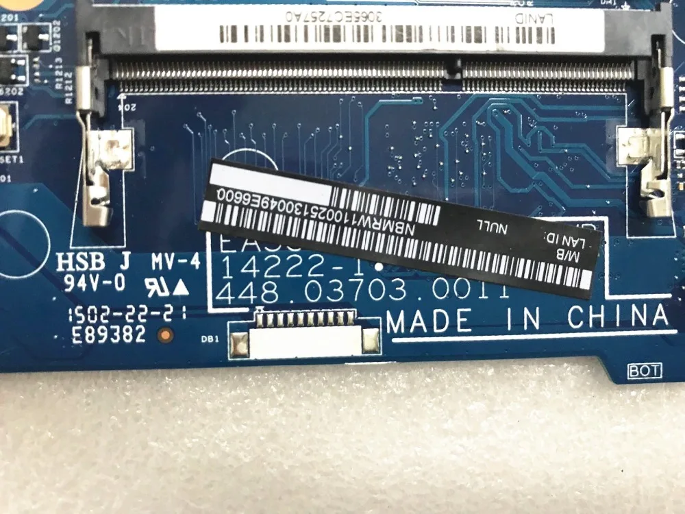 EA53-BM EG52-BM 14222-1 448.03708.0011 448.03703.0011 для acer aspire ES1-512 Материнская плата ноутбука NBMRW11002 материнская плата тестирование