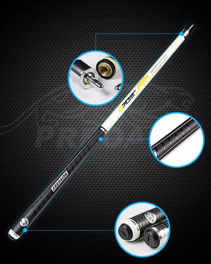 Бассейн Cues Stick Billiard 13 мм 11,5 мм наконечник 5A кленовый вал черный белый цвета биллиардный кий Китай