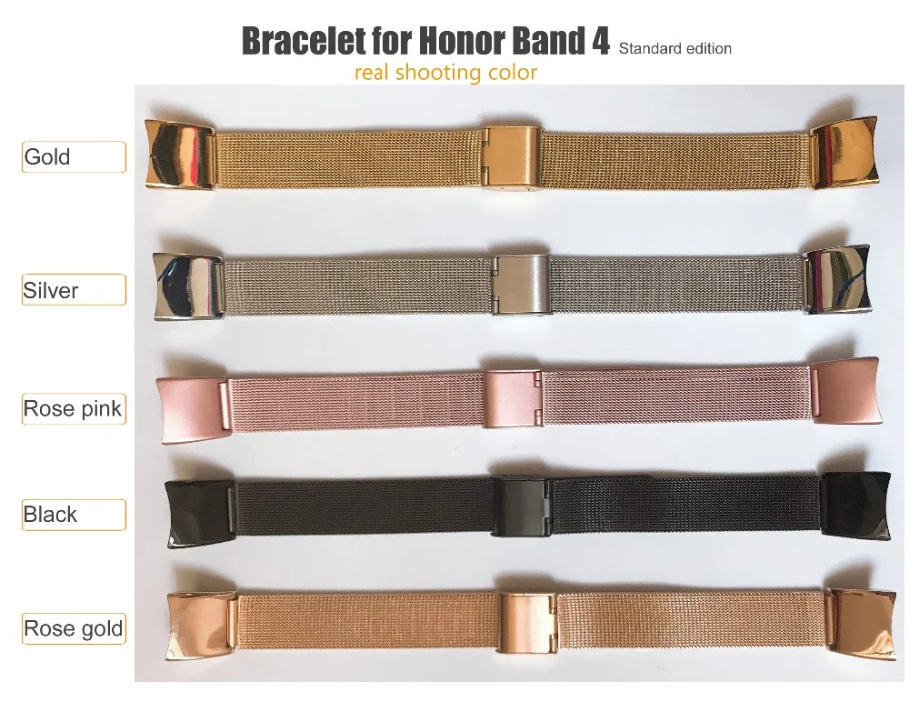 Для Honor Band 4 ремешок из Миланского металла для huawei Honor Band 4 ремешок для смарт-браслета браслет из нержавеющей стали сменный ремешок для часов
