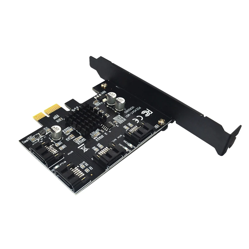4 Ports SATA 6G PCI Express Controller Card PCI-e To III 3.0 Converter Support Low Profile Bracket SATA3 W/ 88SE9215 chip | Компьютеры и