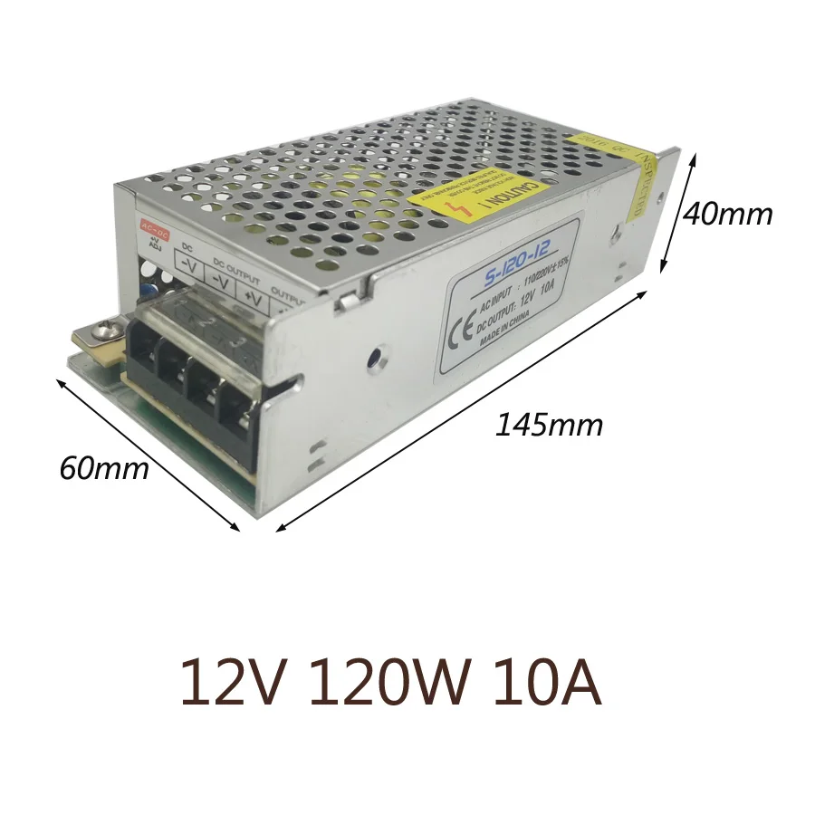 10A 120W Блок питания 12V AC110-220V светодиодный драйвер 1A 2A 3A 5A 6A 10A 15A 20A 30A 33A трансформаторы систем освещения Светодиодный источник питания для светодиодный полосы - Цвет: 10A 120W