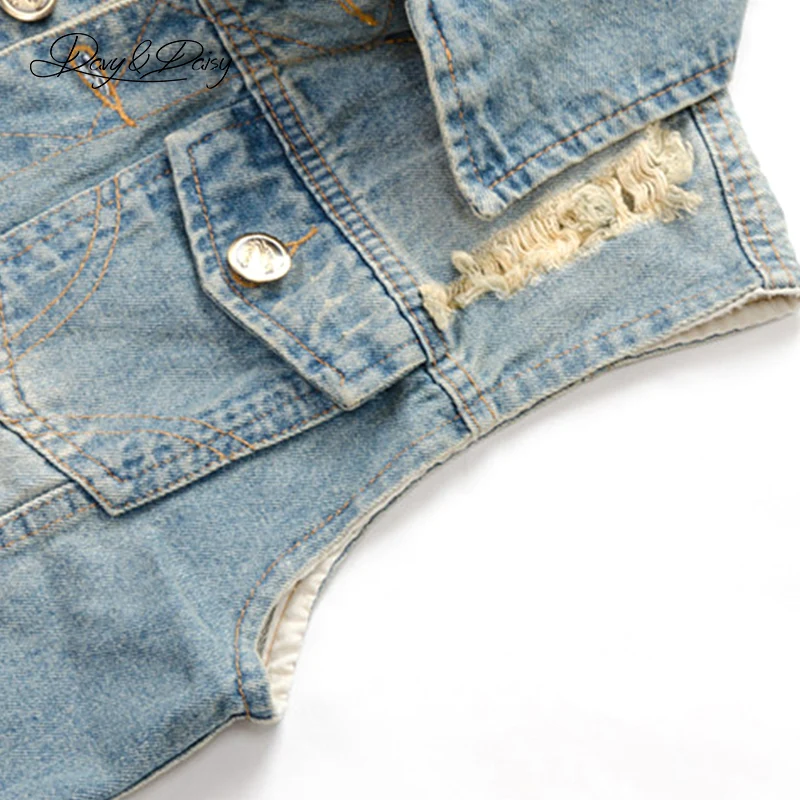 DAVYDAISY джинсовый жилет Для мужчин без рукавов куртка мыть светильник синего цвета