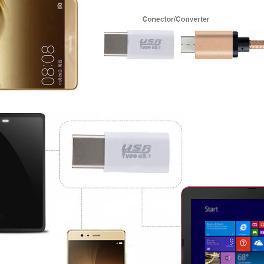 Мини Размеры Micro USB адаптер Тип C 3 1 конвертер для Xiaomi 4C Lg G5 Nexus 5 х 6 p Oneplus 2 MacBook Chromebook |