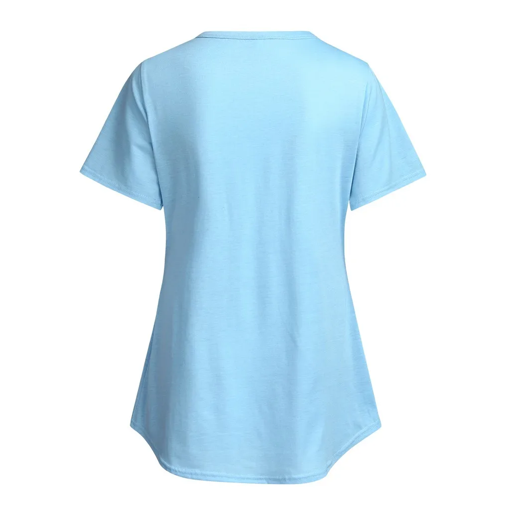 Для женщин беременности и родам топы Короткий рукав v-образным вырезом кормящих