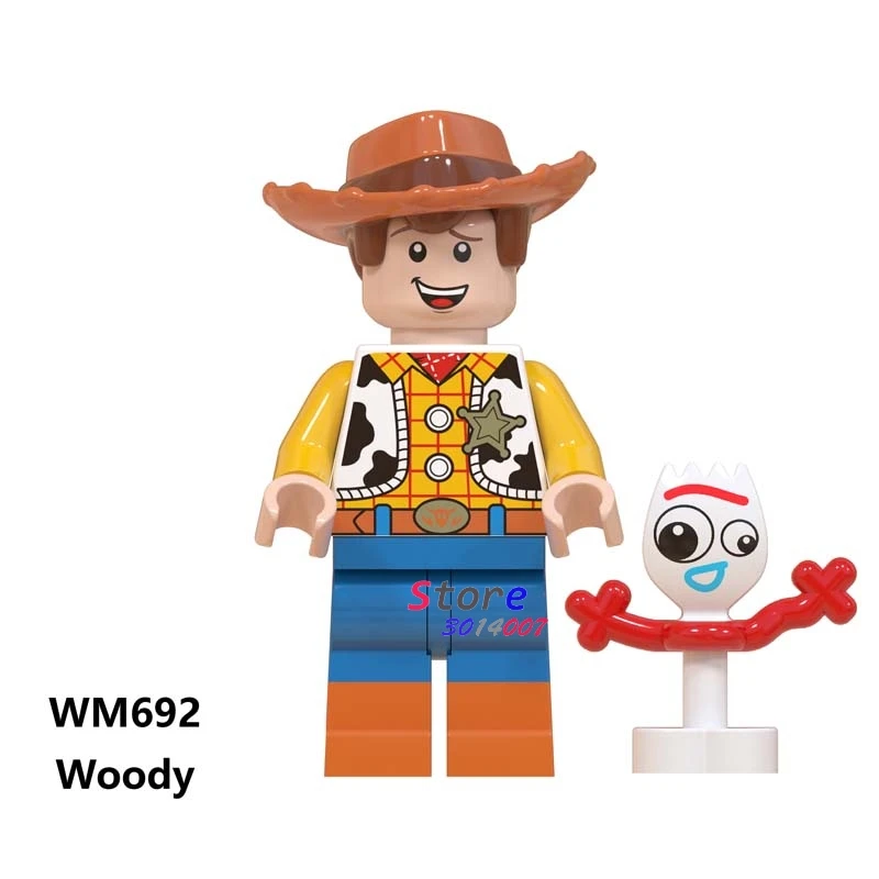 WM692 Одна история игрушек 4 Базз Лайтер Вуди Джесси Даки Бо Peep Duke Caboom Alien Hamm Sonic строительные блоки - Цвет: WM692