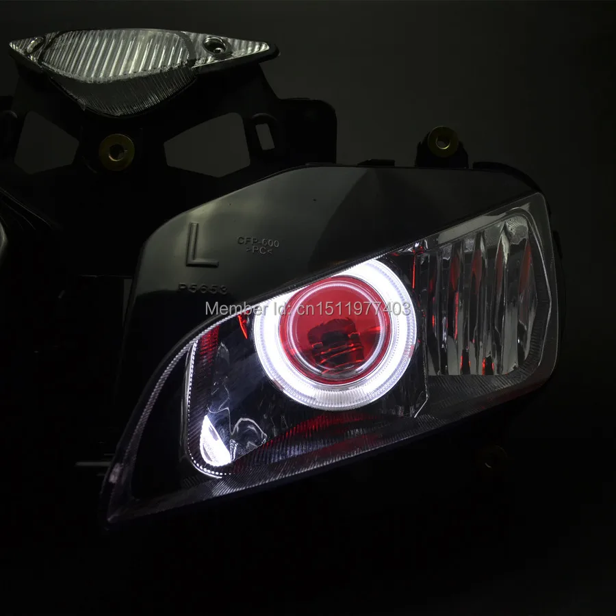 Пользовательские прожекторные фары белые глаза ангела красные демона HID