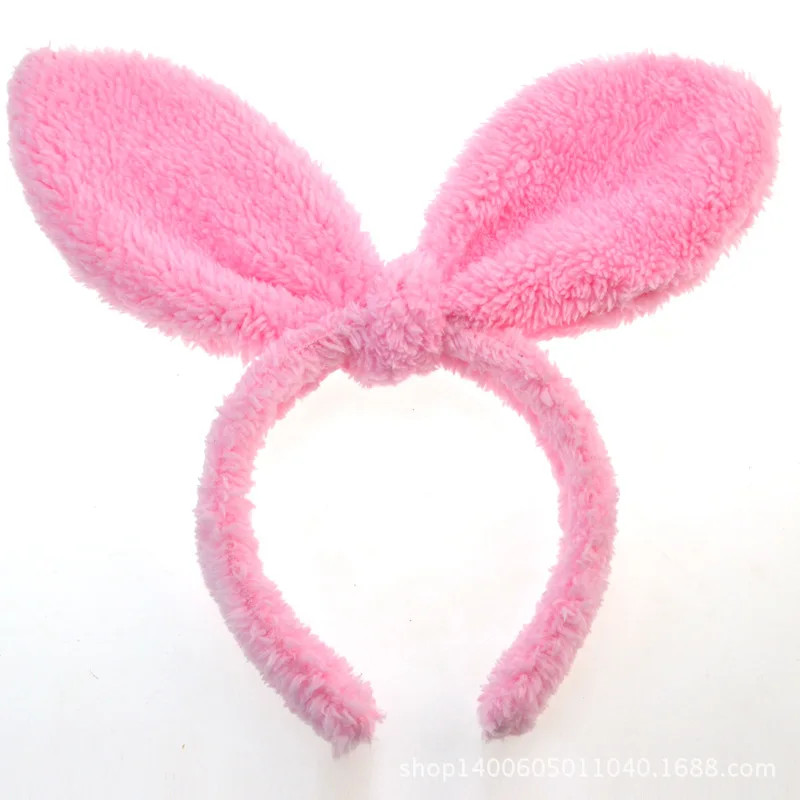 Милая повязка на голову с заячьими ушками дизайнерские пушистые ободки для волос