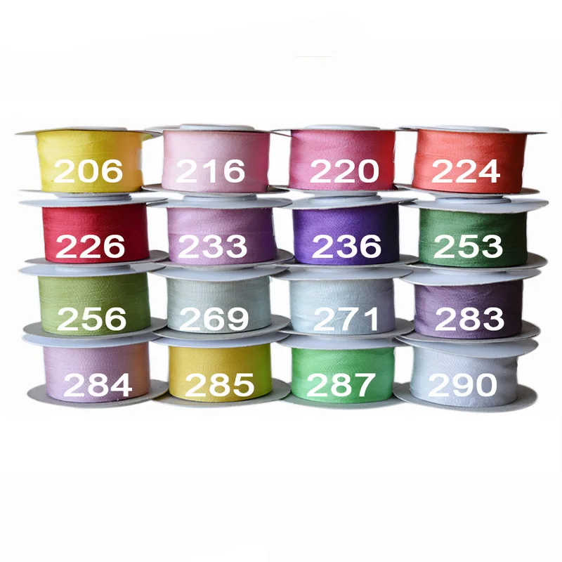 

Cold Colors,25 mm 1 inch Wide 100% Pure Mulberry Silk Ribbon for Embroidery Handcraft Double Faced Thin Taffeta Silk Trim