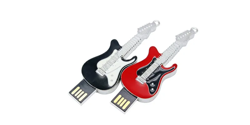 SHANDIAN рок-н-ролл электрогитара форма USB флеш-накопитель музыка ручка привод металлическая Флешка 4 ГБ 16 ГБ 32 ГБ 64 Гб карта памяти