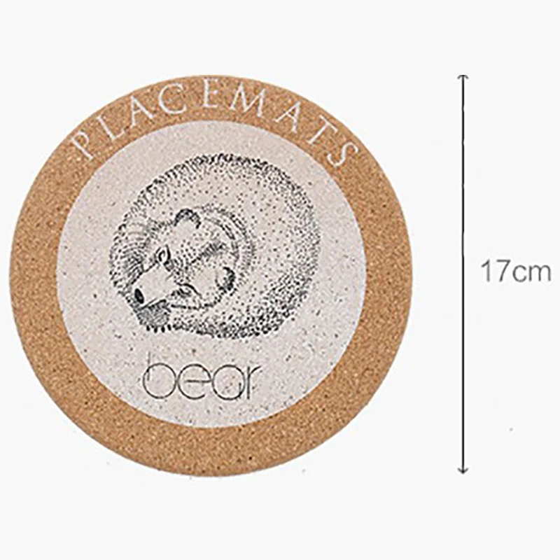 1 шт. пробковая деревянная подставка для напитков чайная кофейная чашка коврик в