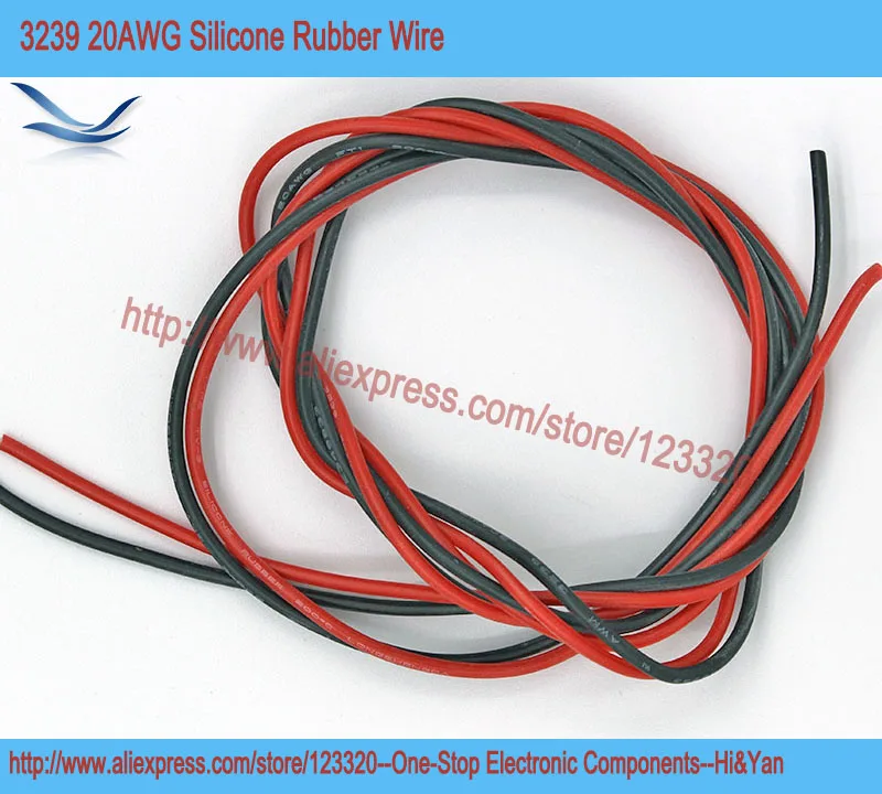 4 м/лот 20AWG 3239 силиконовый резиновый провод кабель 3 кВ 200 градусов Цельсия