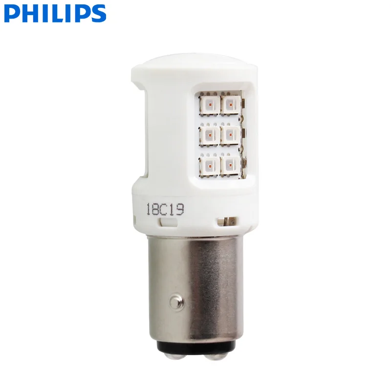 Philips Ultinon светодиодный T10 T20 S25 W5W W21/5 W P21W P21/5 W 12V светодиодный указатель поворота лампы внутренний Светильник лампы заднего хода(двойной