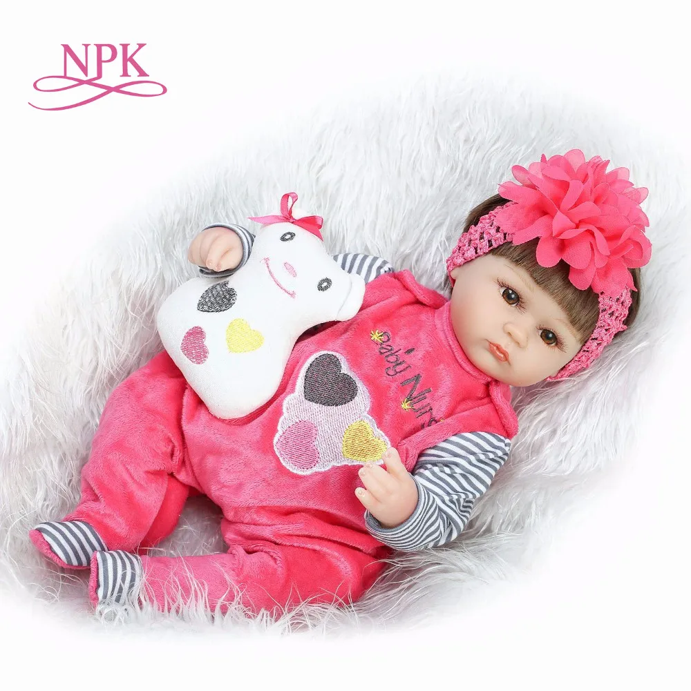 NPK reborn doll 43 см мягкий силикон baby dolls com corpo de silicone подарки на Рождество|toys for|toys for