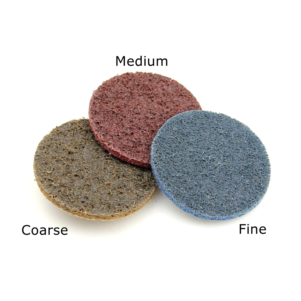 30 Pieces 2"/3" Scotch Brite Roloc Sanding Disc Coarse to Fine Nylon