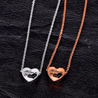 fashion gold color heart shape necklaces for women necklaces pendants romantic femme clavicle silver color necklace ladies