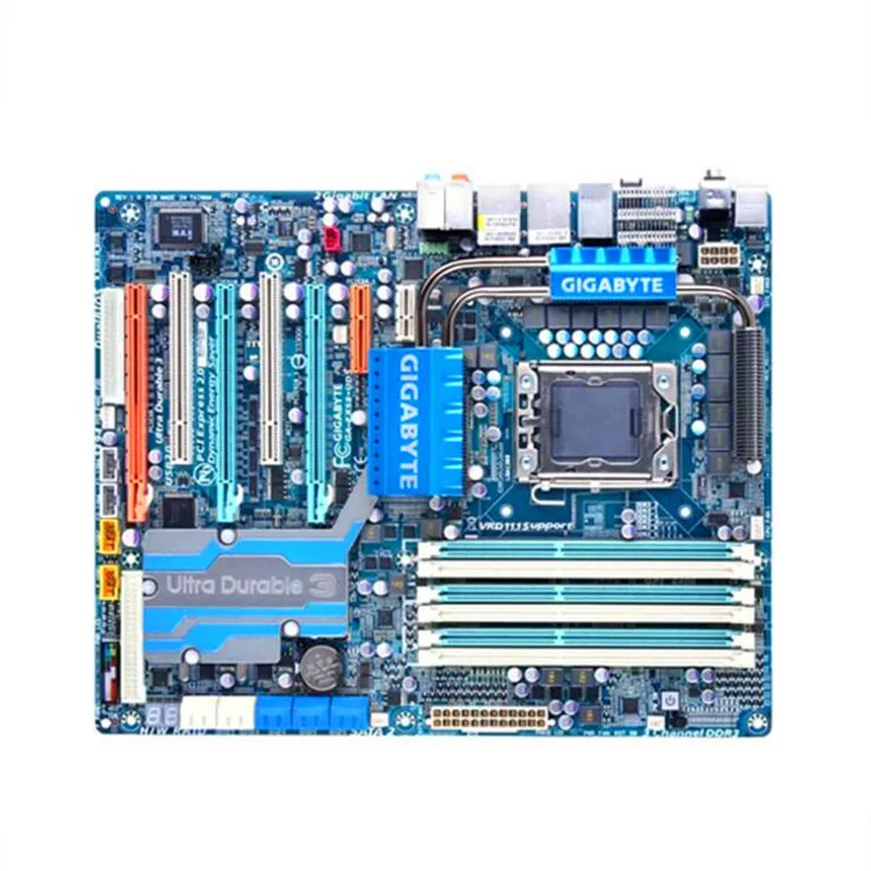 X58 1366 материнская плата Б/у для Gigabyte GA-EX58-UD5 EX58-UD5 1366 pin X58 ddr3 USB3 SATA3 L5639 L5520 X58A-UD3R доски