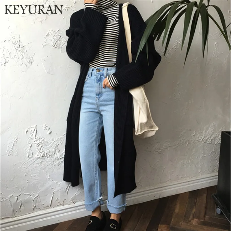 Женский длинный шерстяной кардиган облегающий трикотажный с секциями топ для