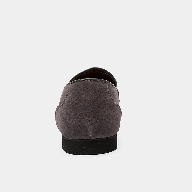 Для мужчин летняя повседневная обувь Большие размеры 11 12 Серый Бархат Замша