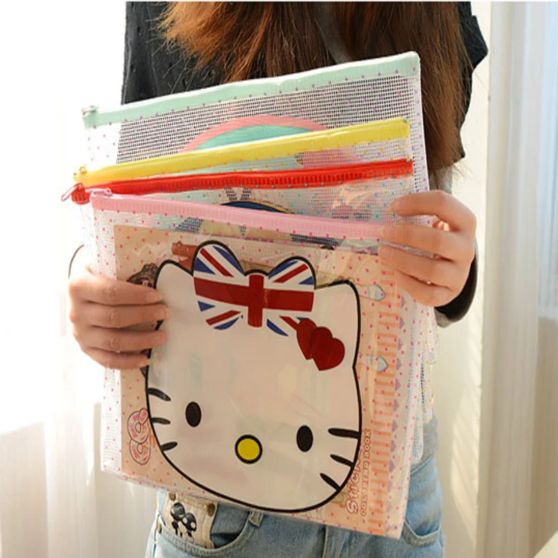 Прозрачный A4 папка для документов Тоторо Kitty буклет карандаш пластиковая ручка