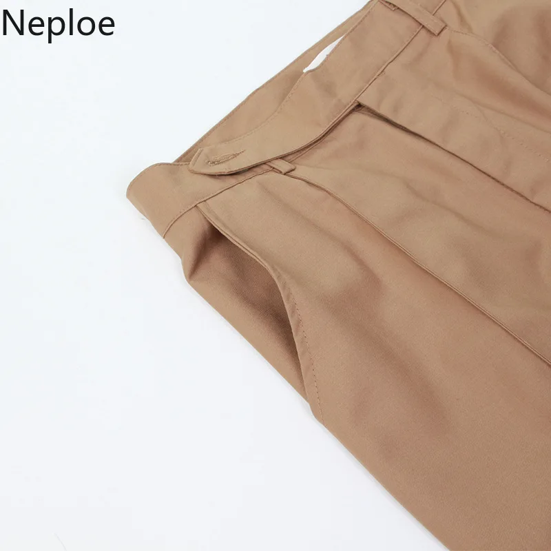 Neploe женские штаны лето 2019 повседневные одноцветные с высокой талией корейский