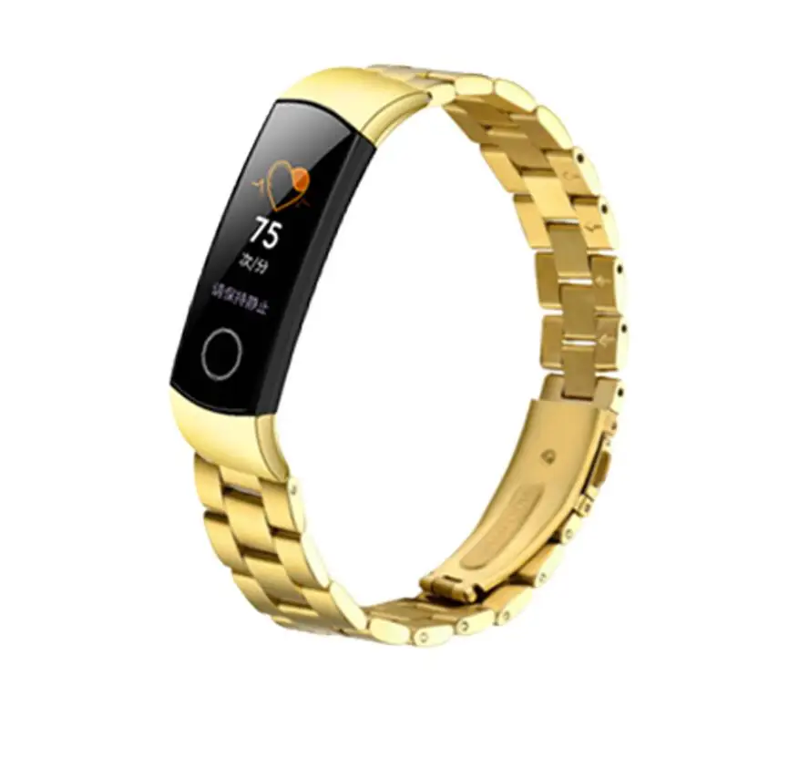 Металлический ремешок для часов huawei Honor Band 4 5 ремешок Металлический Стальной браслет ремешок браслет из нержавеющей стали Замена