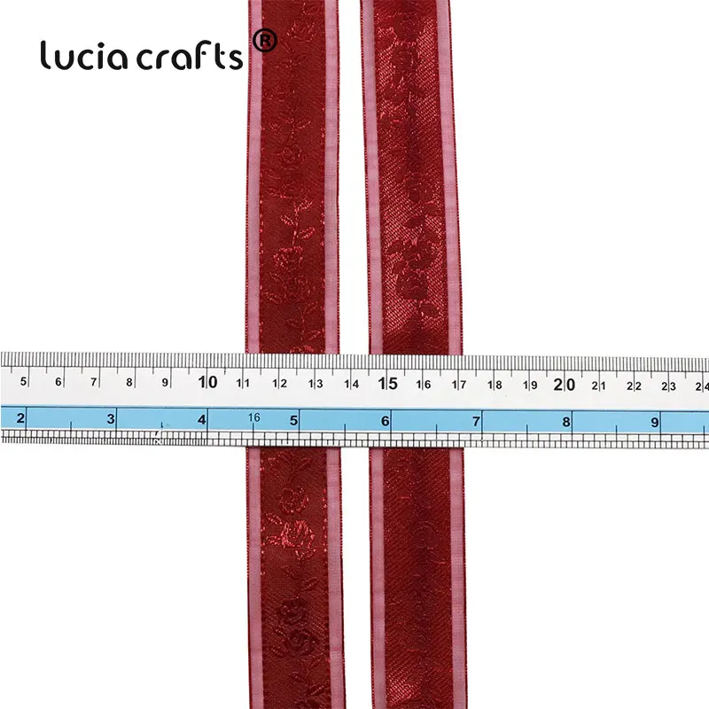 Lucia Crafts 25/40 мм ленты из органзы с цветочной вышивкой корсажные сделай сам для