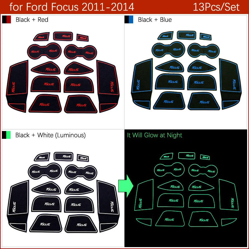 Противоскользящий резиновый коврик для подстаканников Ford Focus 3 MK3 2011 2012 2013 2014 pre