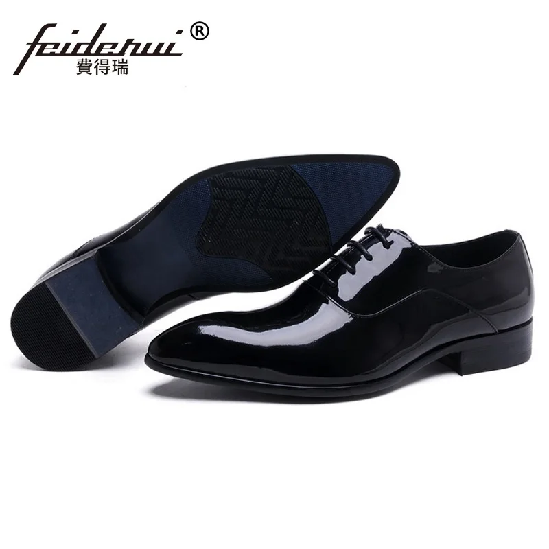 Новинка 2017 года Роскошные Брендовые мужские туфли свадебные оксфорды из