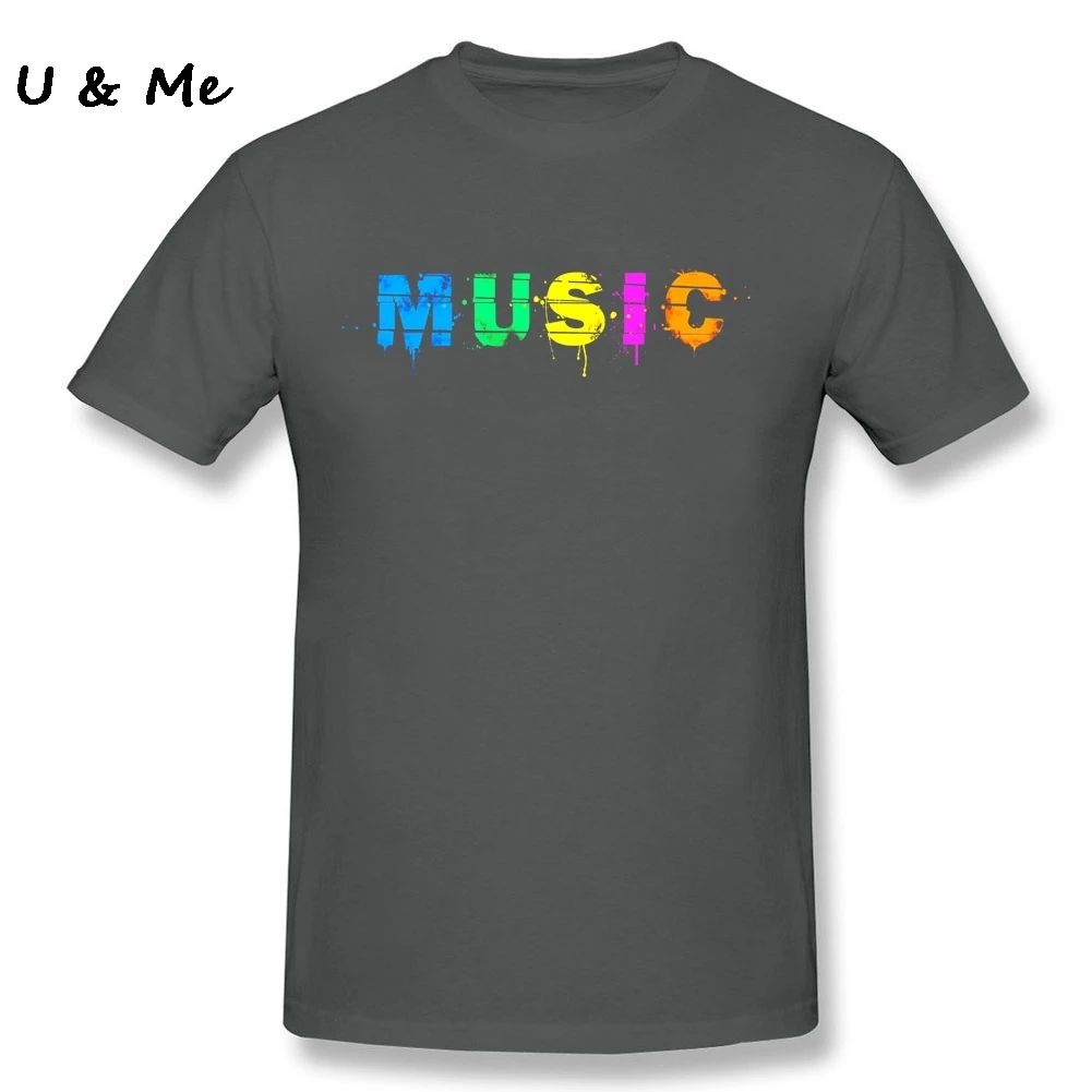 Футболки с круглым воротником для мужчин музыка Роскошные красочные Camisetas хип
