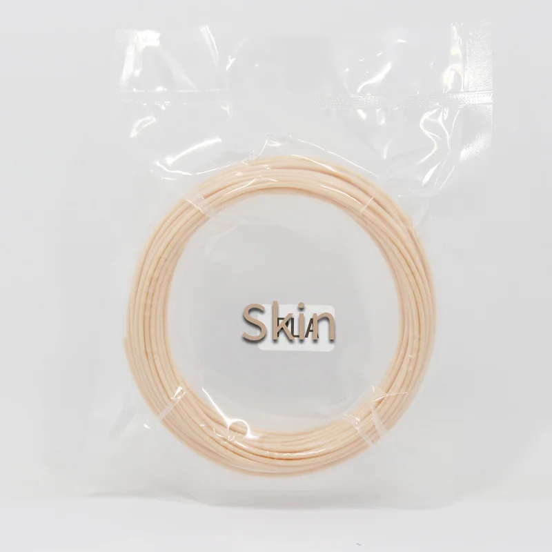 skin 10 метров Pla 1,75 мм нити печатные материалы пластик для 3d принтера Ручка нити заправки 3d печать волочение нити - Цвет: skin