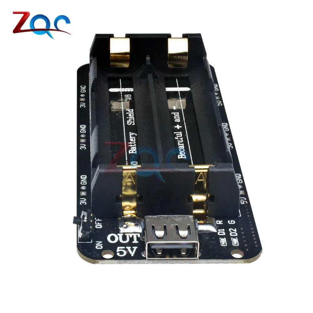 ESP8266 ESP32 Двойной 18650 литиевая Защита аккумулятора V8 5 V/3A 3 V/1A мобильный Мощность банк Батарея модуля зарядки Micro USB для Arduino