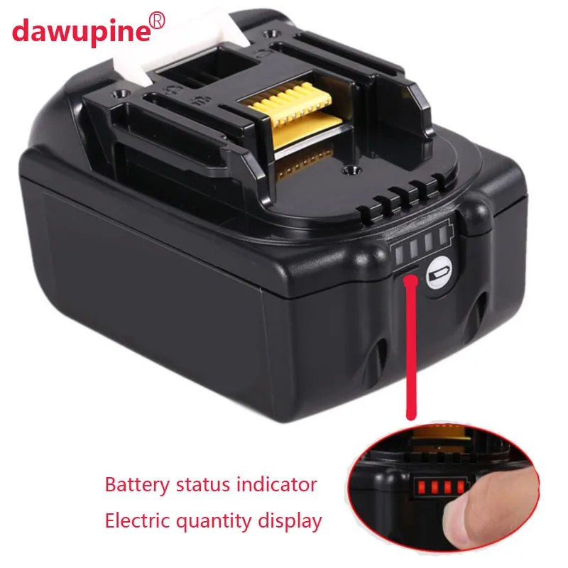 

dawupine Li-ion Battery Case Charging Protection Circuit Board Label Box For Makita 18V BL1830 3.0Ah 5.0Ah LED Battery Indicator