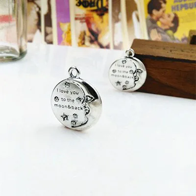 1 шт. Брелок сделай сам из металла I love you to the moon and back|Брелоки| |