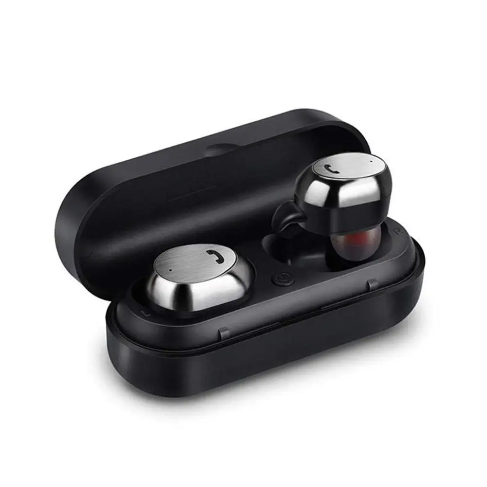 M9 TWS мини беспроводные наушники Bluetooth наушники с микрофоном свободные руки беспроводные мини наушники для Xiaomi для Elari Nanopods - Цвет: Черный