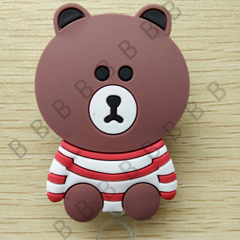 Корейский милый медведь выдвижной Бейдж держатель для удостоверения личности