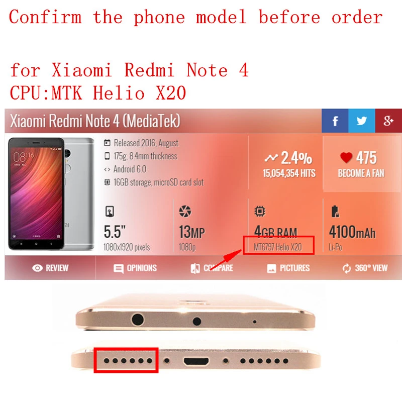 Для Xiaomi Redmi Note 4 MTK материнская плата гибкий кабель логическая основная плата Материнская плата подключение ЖК гибкий кабель лента Ремонт Запасные части (art.: 7a79622fd) - 7a79622fd