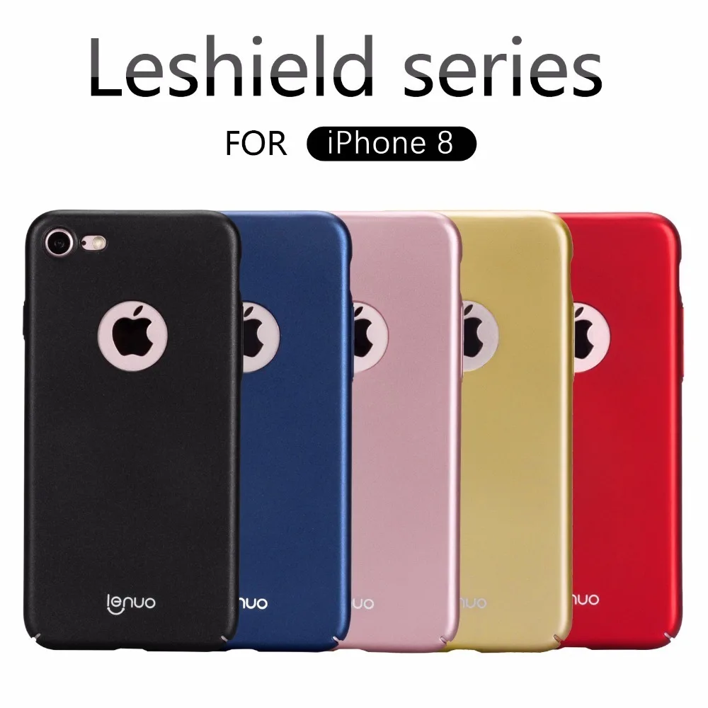 Роскошные lenuo чехол для iphone 8 Le-щит ультра тонкий ПК Жесткий Пластик задняя крышка