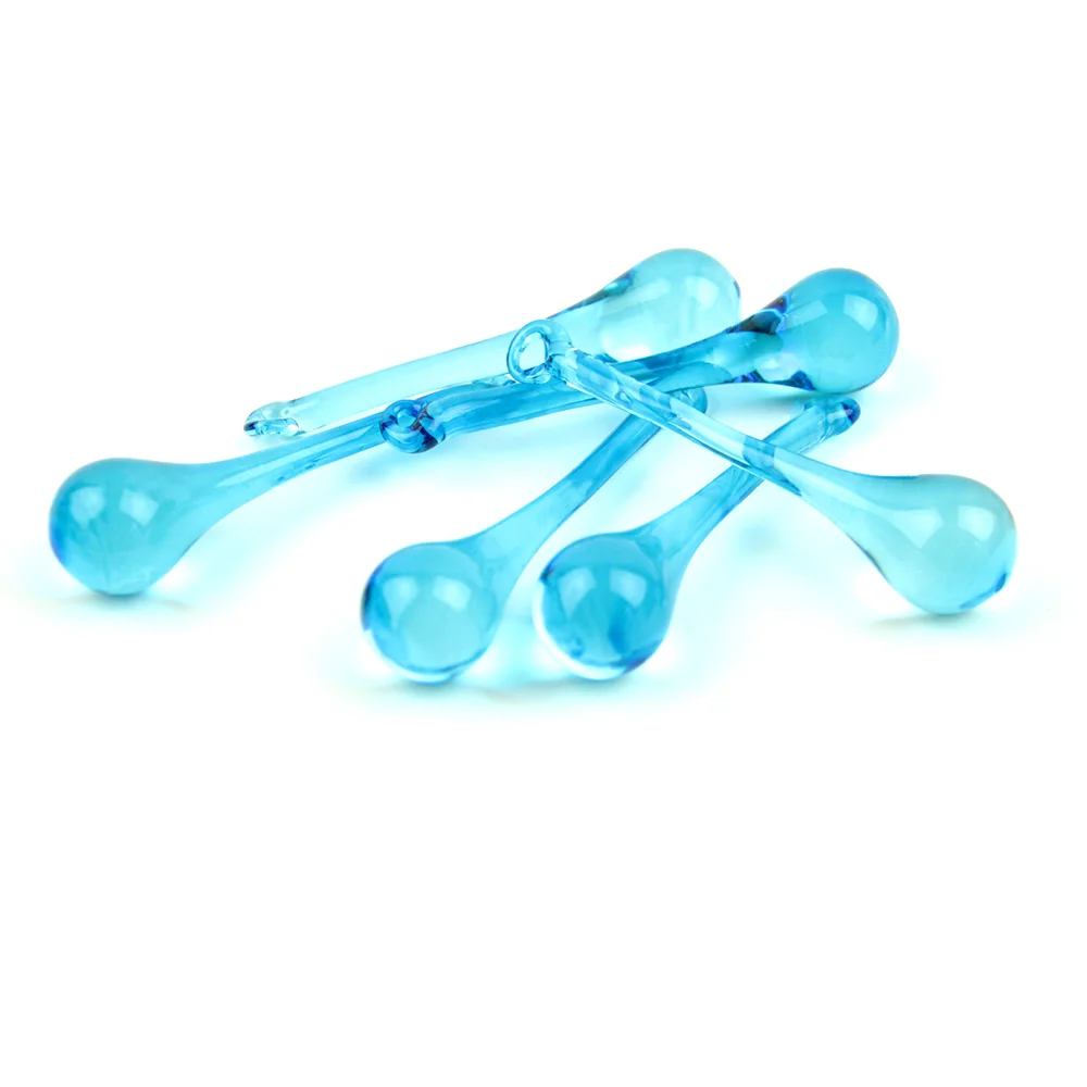 

100units Aquamarine 20mmx100mm Crystal Chandelier Pendants Raindrop Parts Lamp Accessories For Home/Wedding Light Luxury