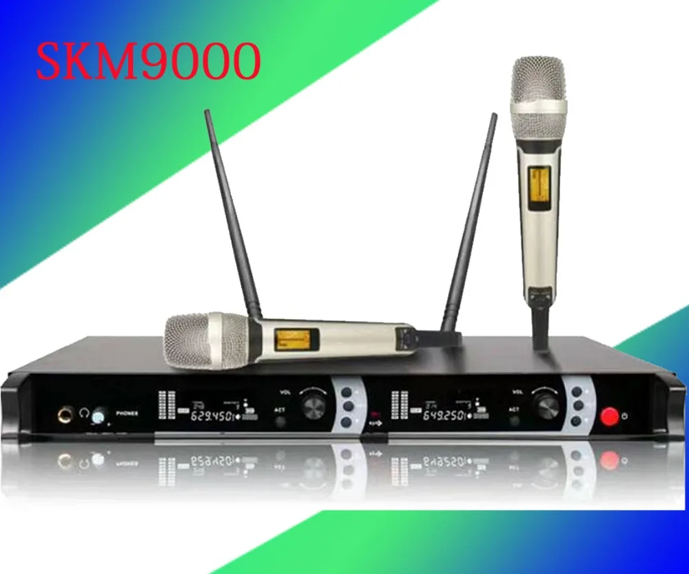 Высокое качество SKM9000 для сцены! Золотой ручной микрофон Professional SKM 9000