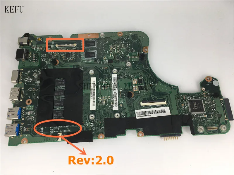 KEFU для ASUS X555LD X555LN K555L F555L материнская плата для ноутбука I7-4510U 4 Гб ОЗУ Rev. 2,0 GT820M графическая материнская плата