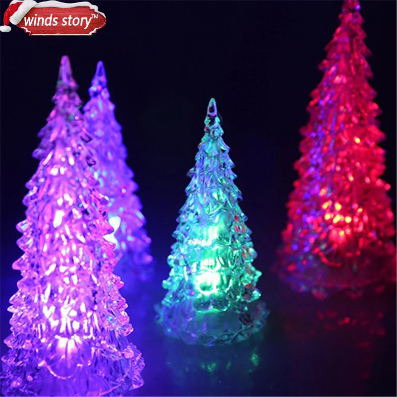 Акриловая Рождественская елка 2 шт. СВЕТОДИОДНЫЙ Красочный светильник домашний